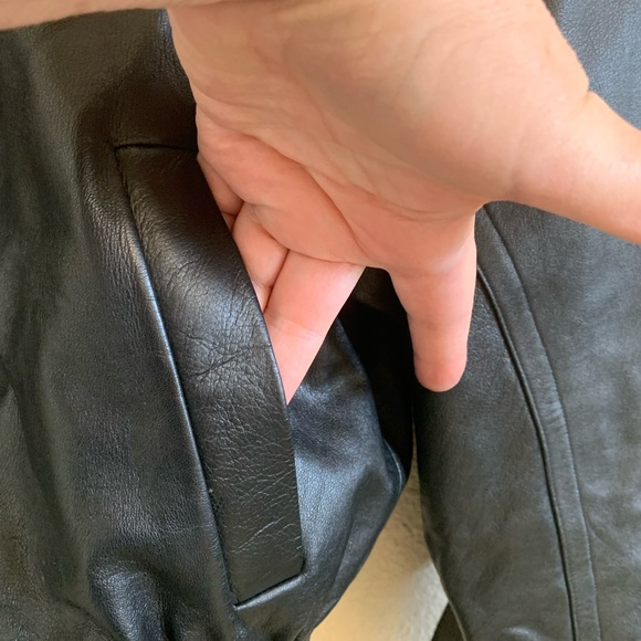 Moto Vintage John Michael Black Leather Jacket 🌴 - Picture 5 of 14